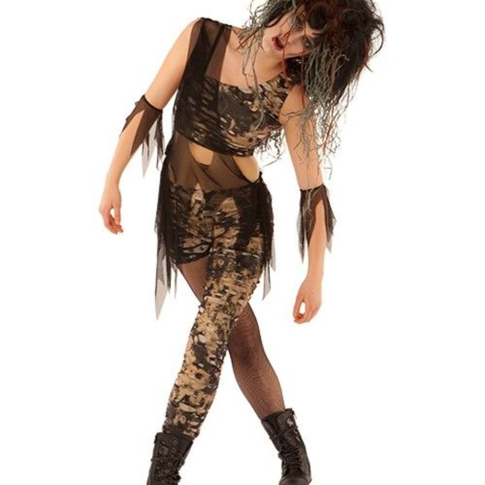 Algy Child Large bodysuit unitard costume Zombie Thriller dance jazz